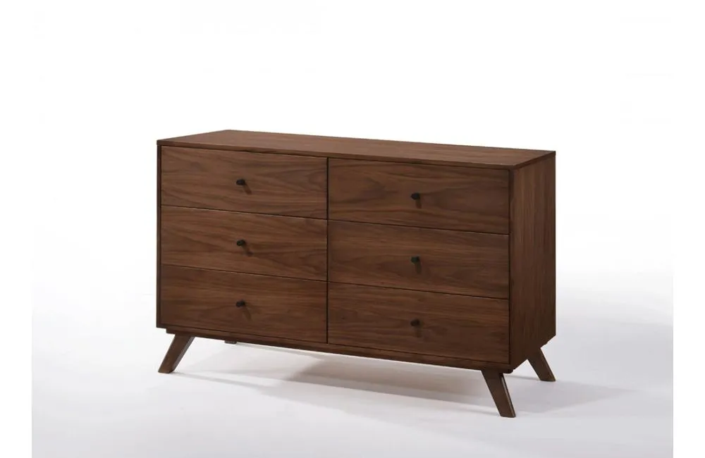 Addison Mid-Century Modern Walnut Dresser