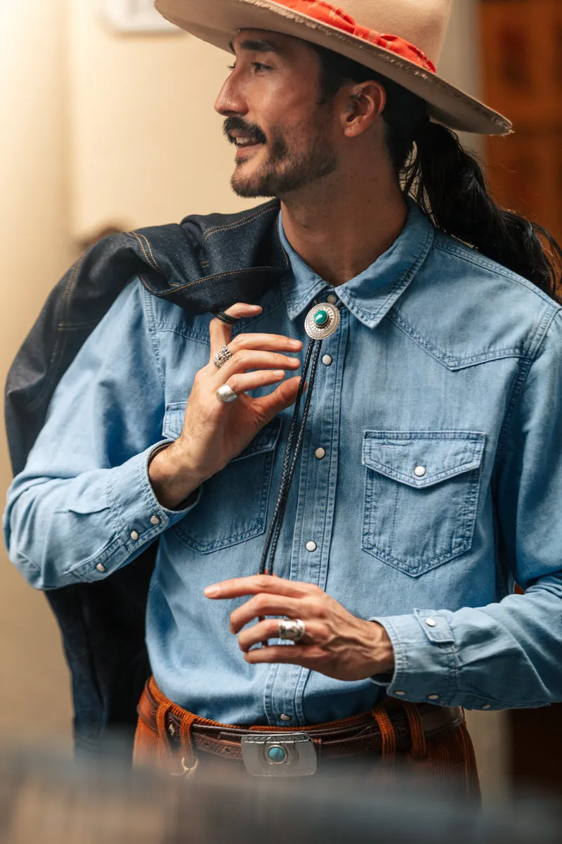 &SONS Boone Washed Denim Blue Shirt