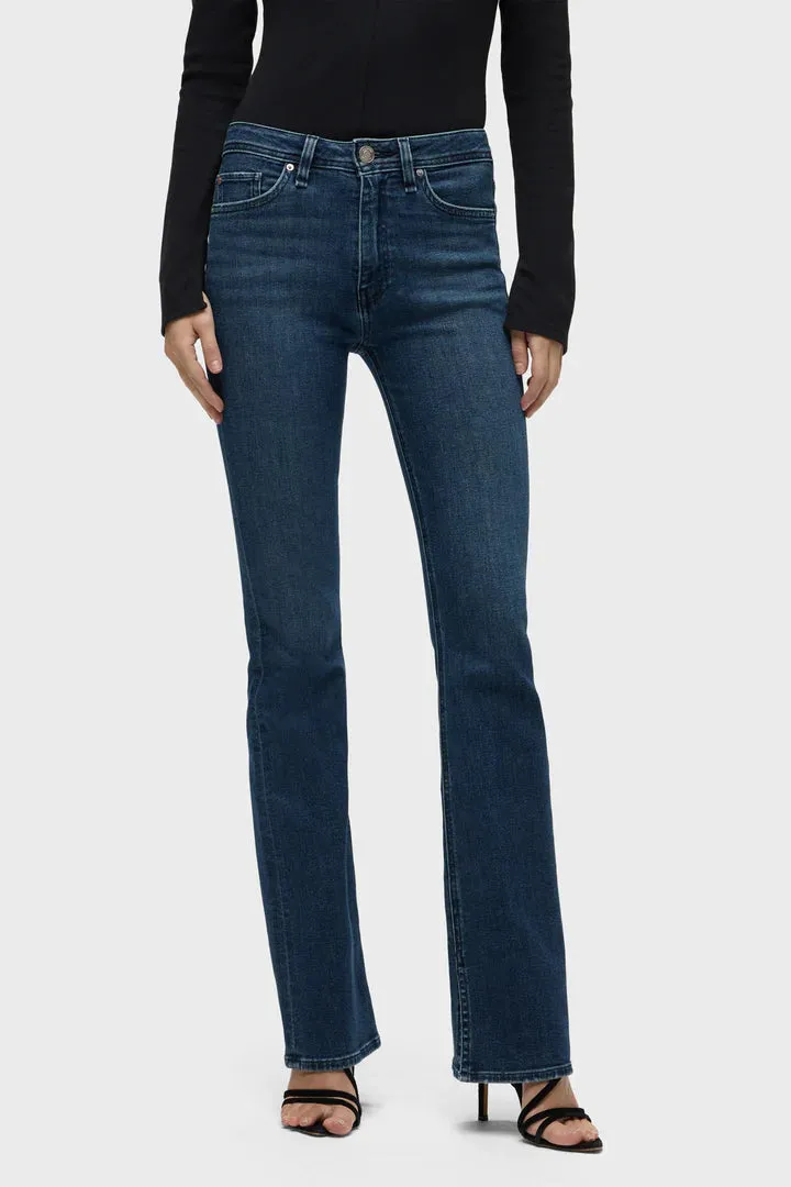 Barbara High-Rise Bootcut w/ Flap Jean - Olympia