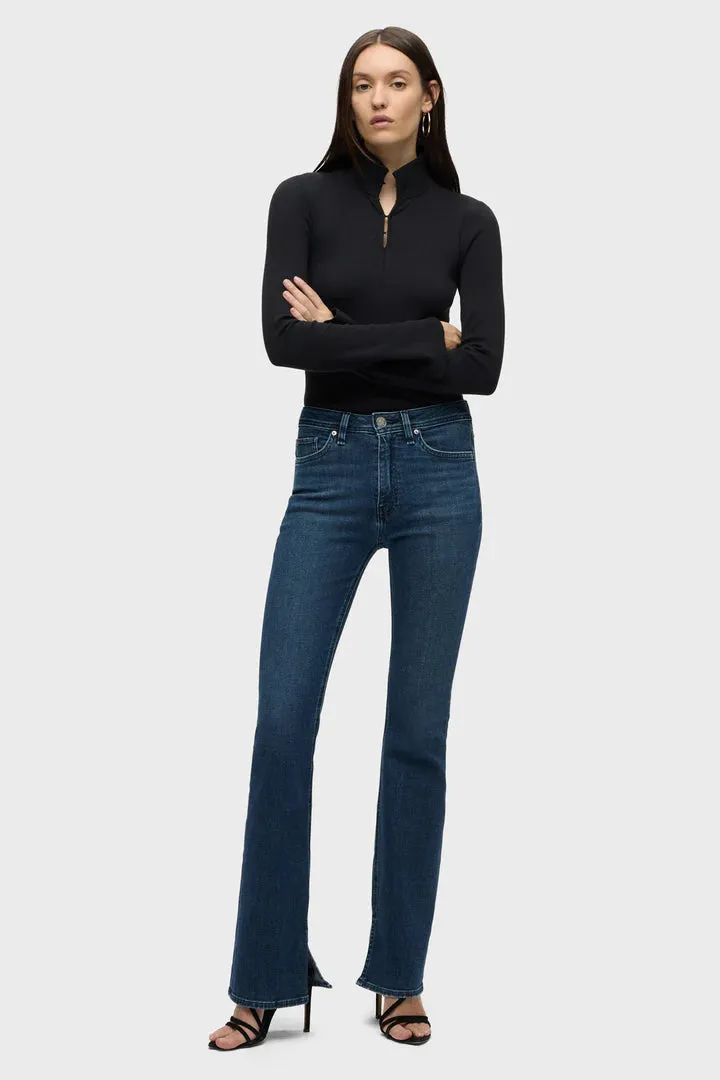 Barbara High-Rise Bootcut w/ Flap Jean - Olympia