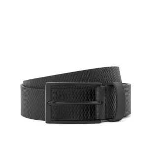 BOSS Italian-Made Belt In Structured Leather With Logo Tip