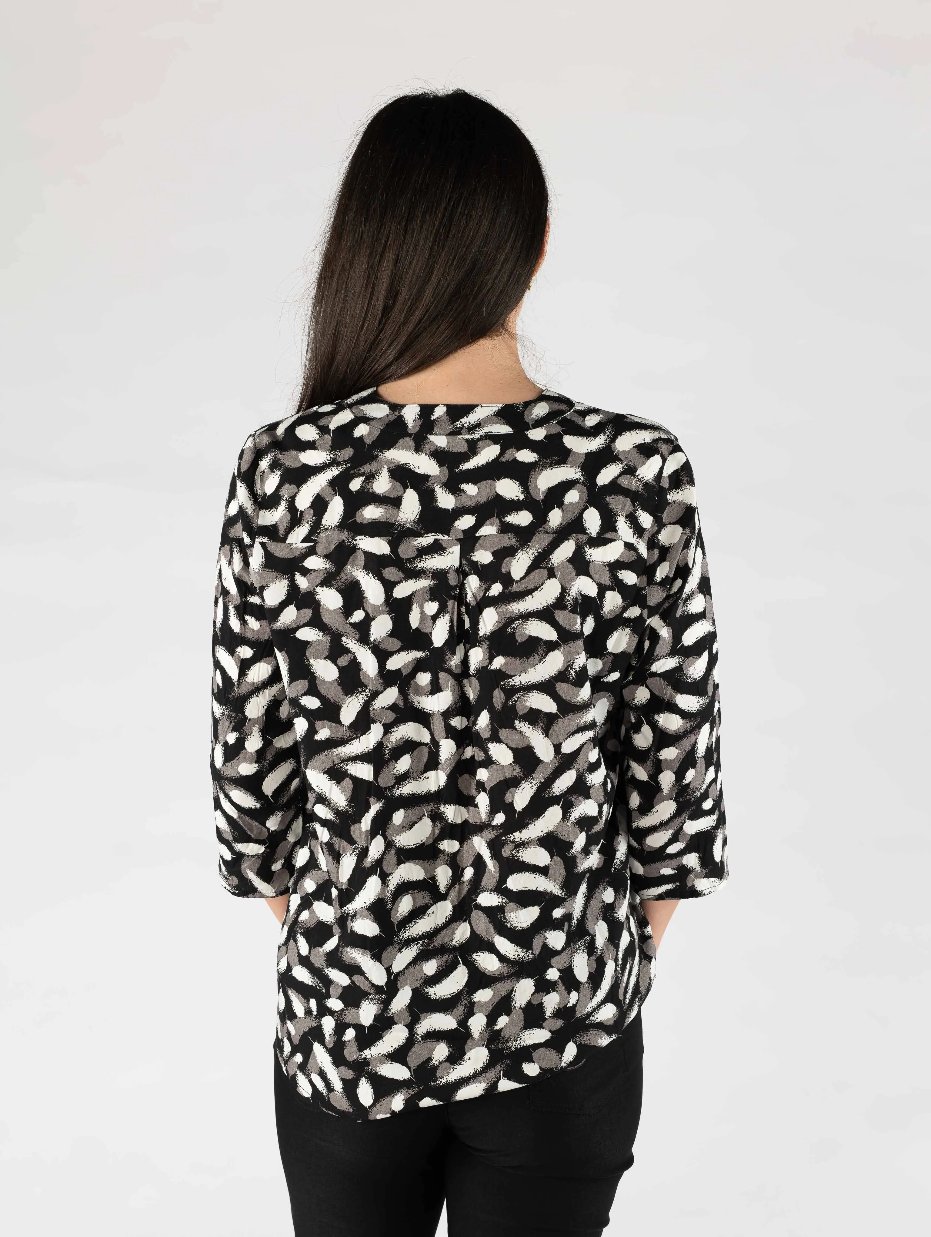 Brushstroke Print Top