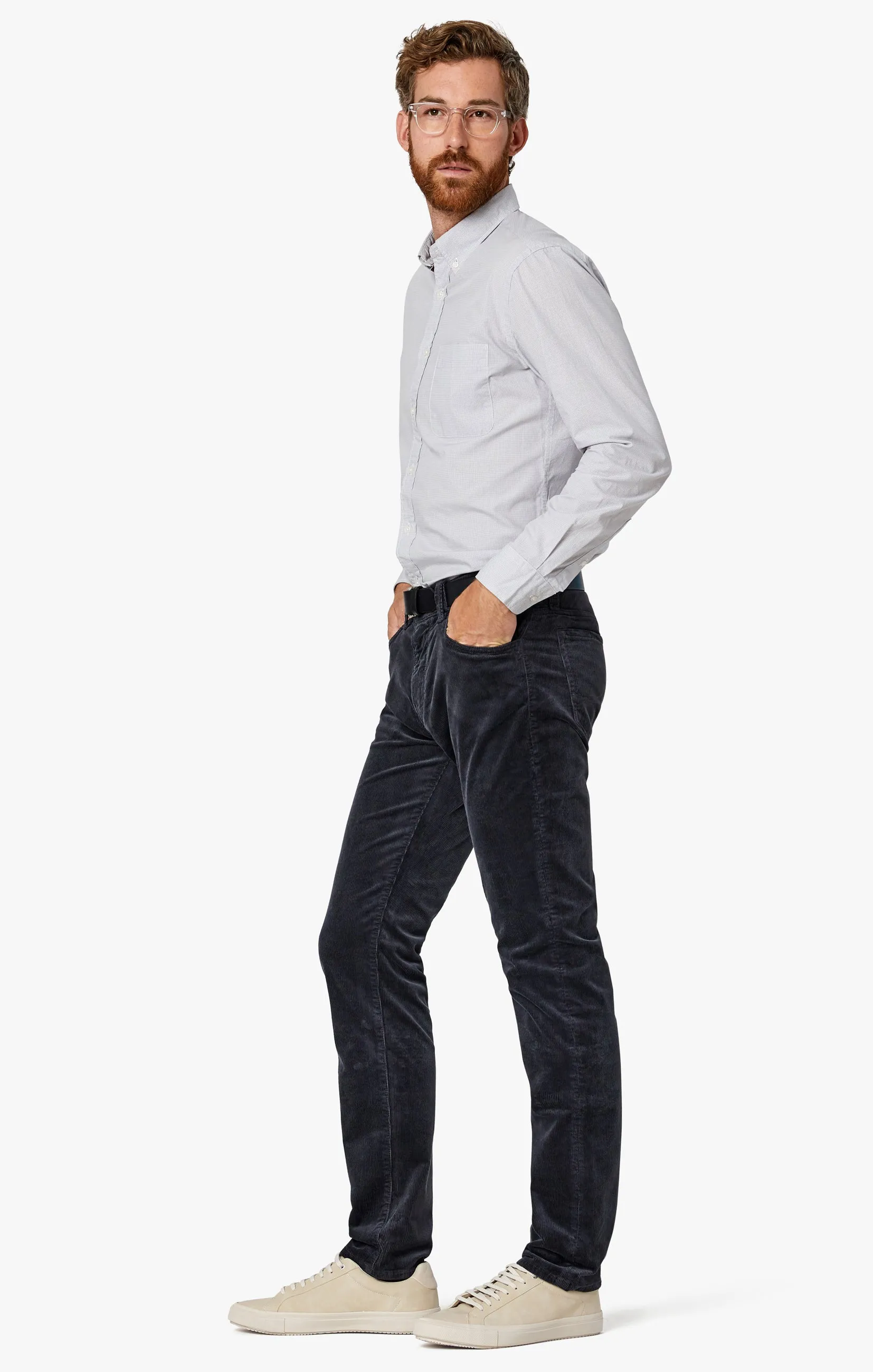 Charisma Relaxed Straight Pants in Iron Cord