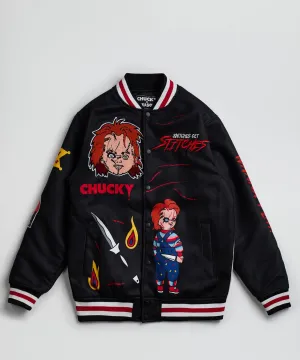 Chucky Wool Varsity Jacket - Black