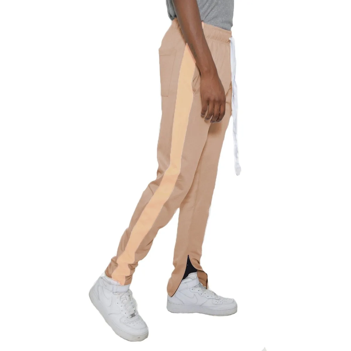 Cream Sand Slim Fit Track Pants