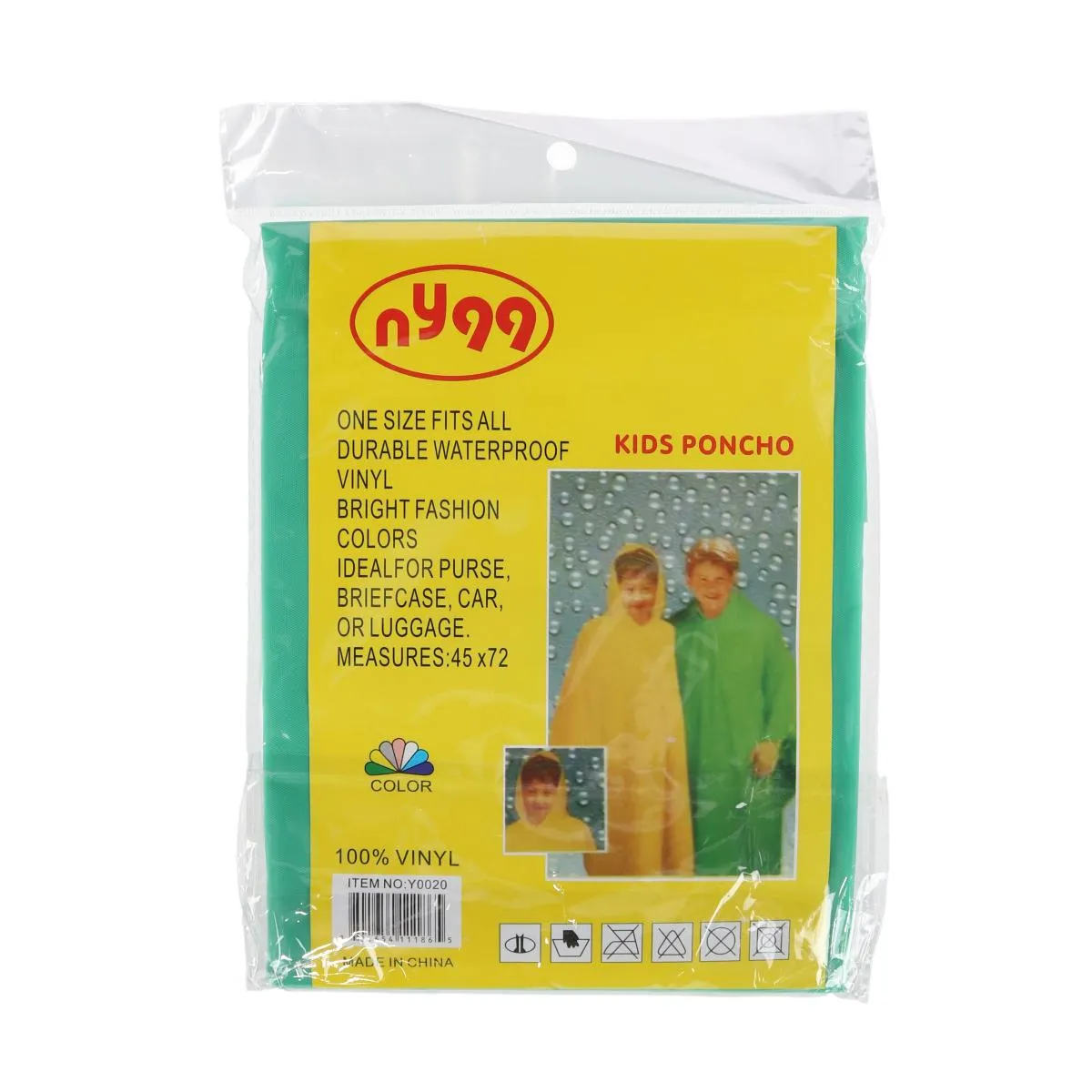 CTM® Kids' Vinyl One Size Fits Most Waterproof Rain Poncho