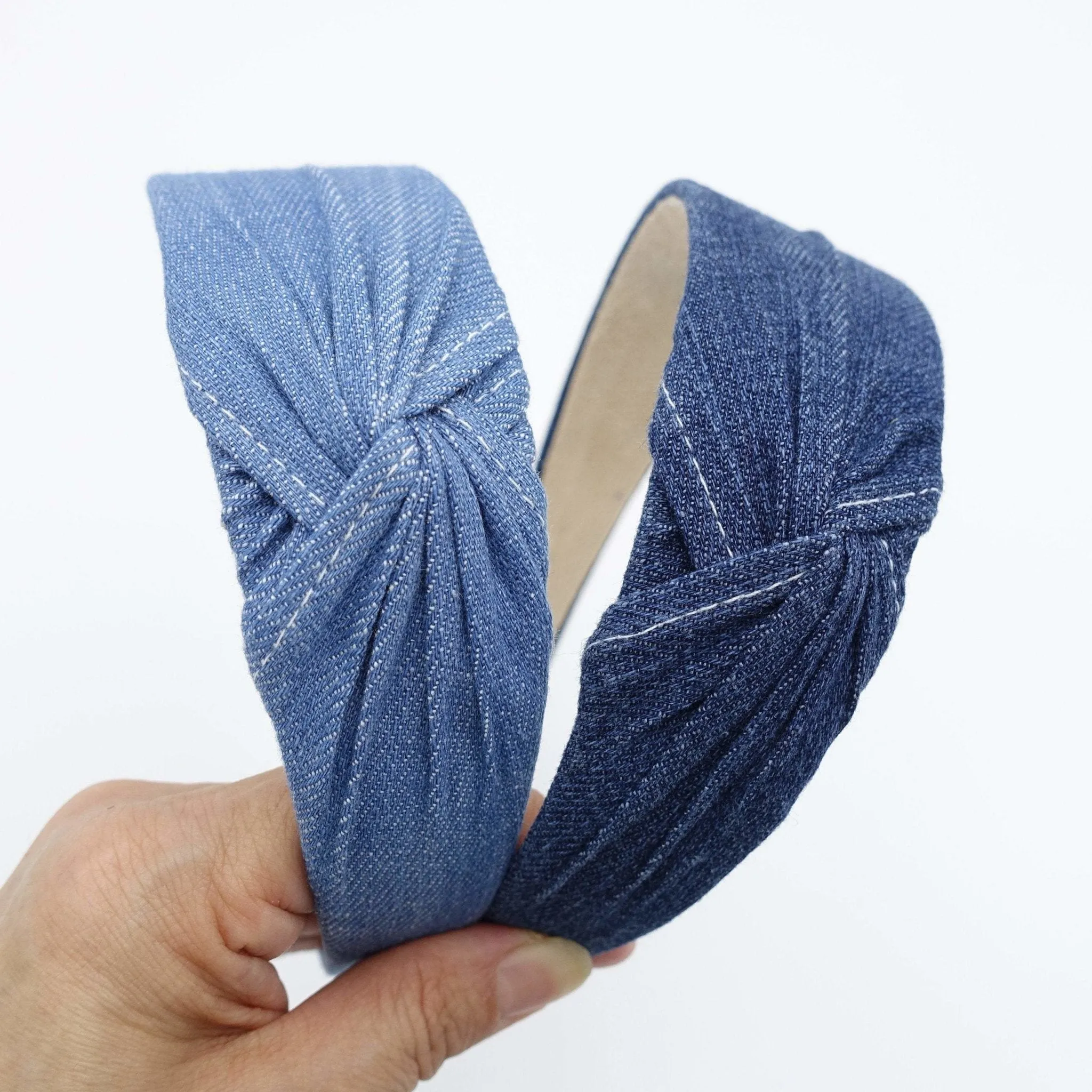 denim side twist headband casual hairband women hair accessories