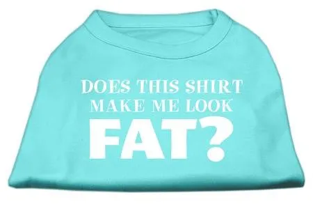 Does This Shirt Make Me Look Fat? Screen Printed Shirt Aqua Sm (10)