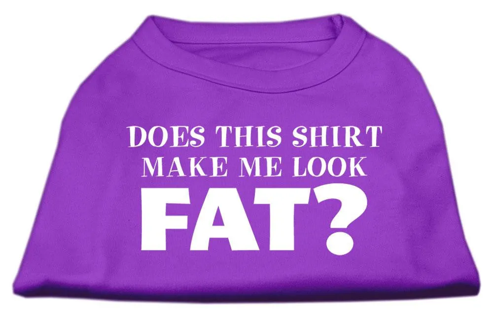 Does This Shirt Make Me Look Fat? Screen Printed Shirt Purple XXL (18)