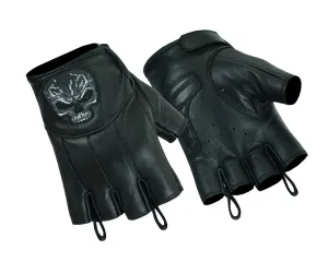 DS98 Men's Reflective Skull Fingerless Glove