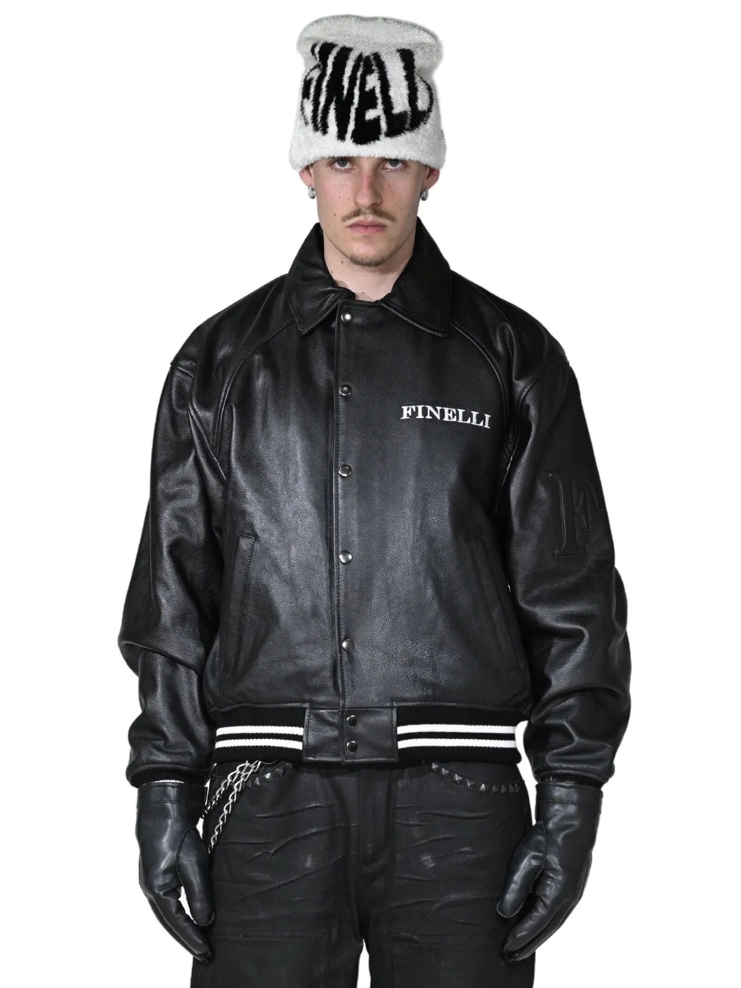 F-Horse Leather Bomber Jacket