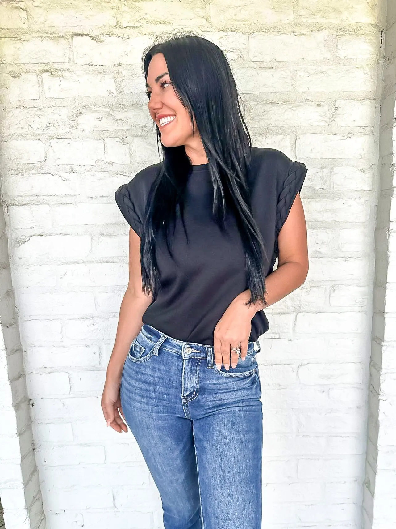 Flirty Fall Top Black