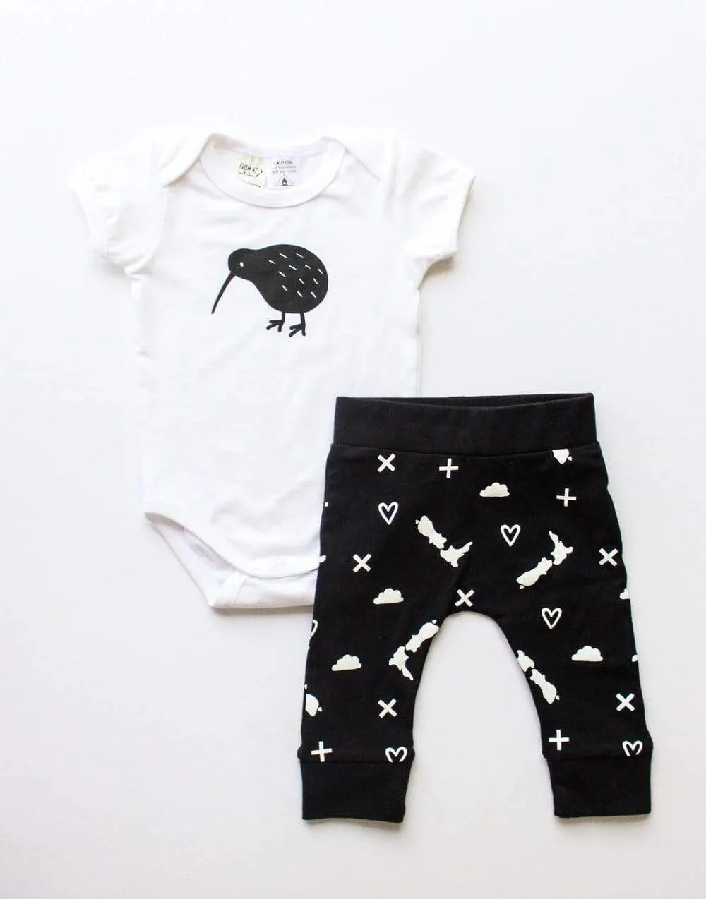 From NZ with Love Bodysuit & Pants Set - Kiwi