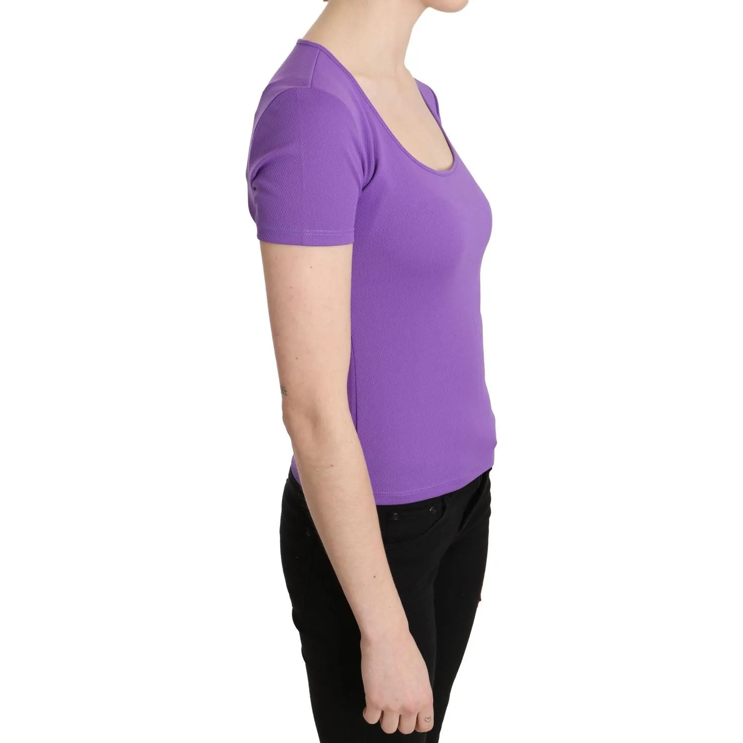 GF Ferre Chic Purple Casual Top for Everyday Elegance