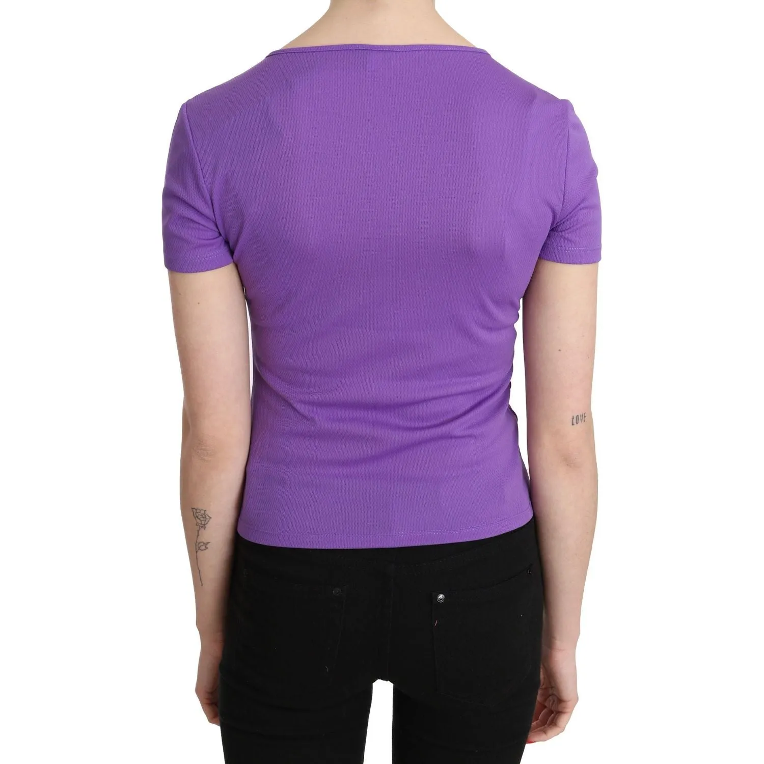 GF Ferre Chic Purple Casual Top for Everyday Elegance