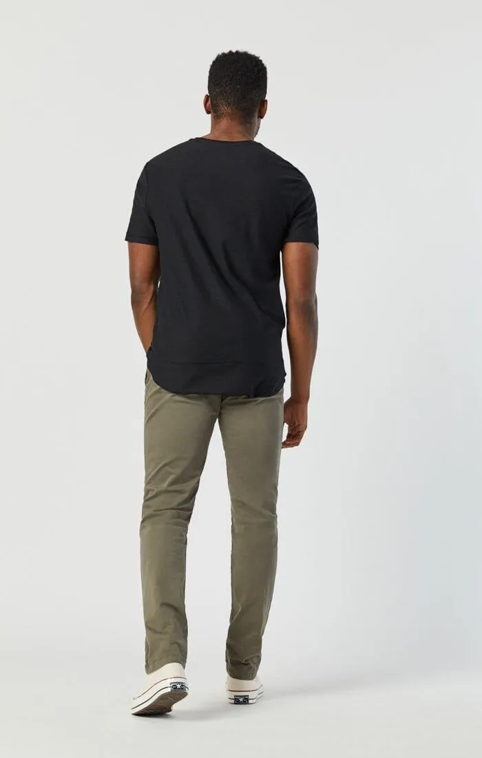 JOHNNY SLIM LEG CHINO IN DUSTY OLIVE TWILL