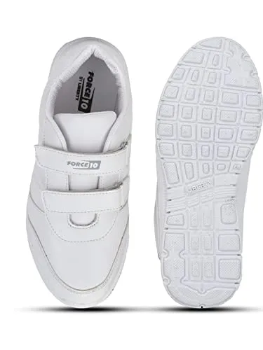 Liberty Force 10 Kids Gola-SCHV White School Non Lacing Shoes (5 UK)