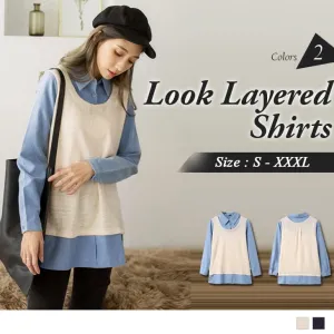 LONG SLEEVE LOOK LAYERED SHIRTS