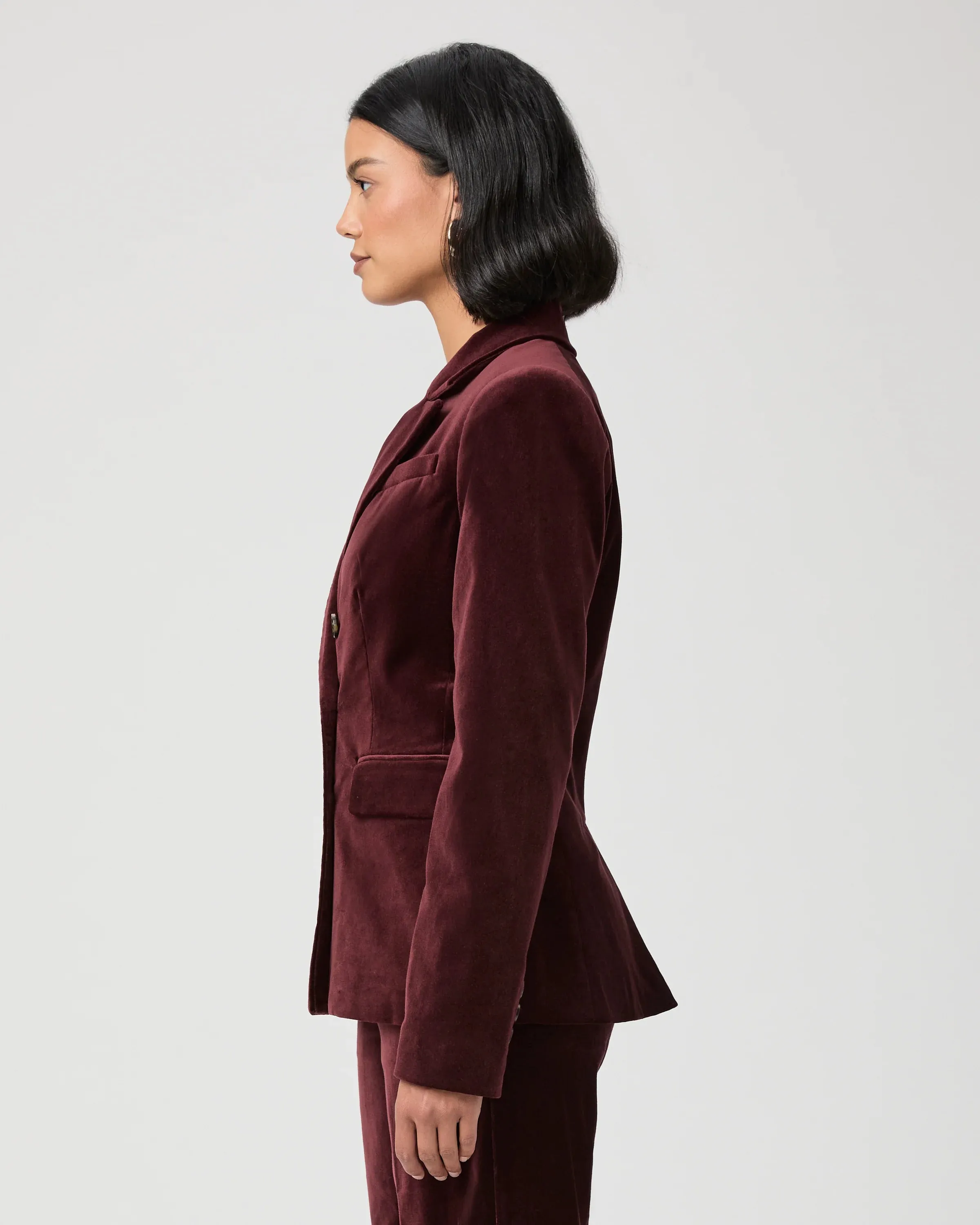 Malbec Blazer Dark Oxblood