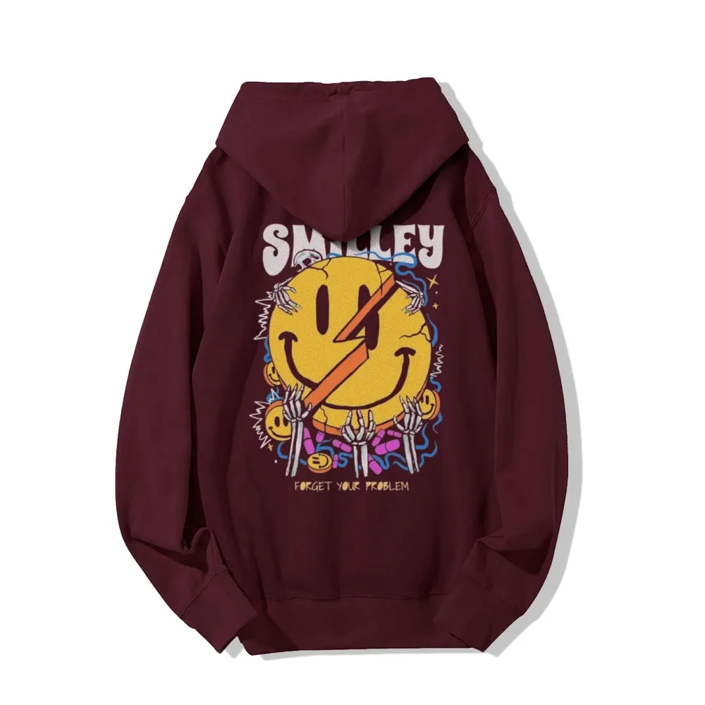 Mens Cute Smiley Graphic Hoodies