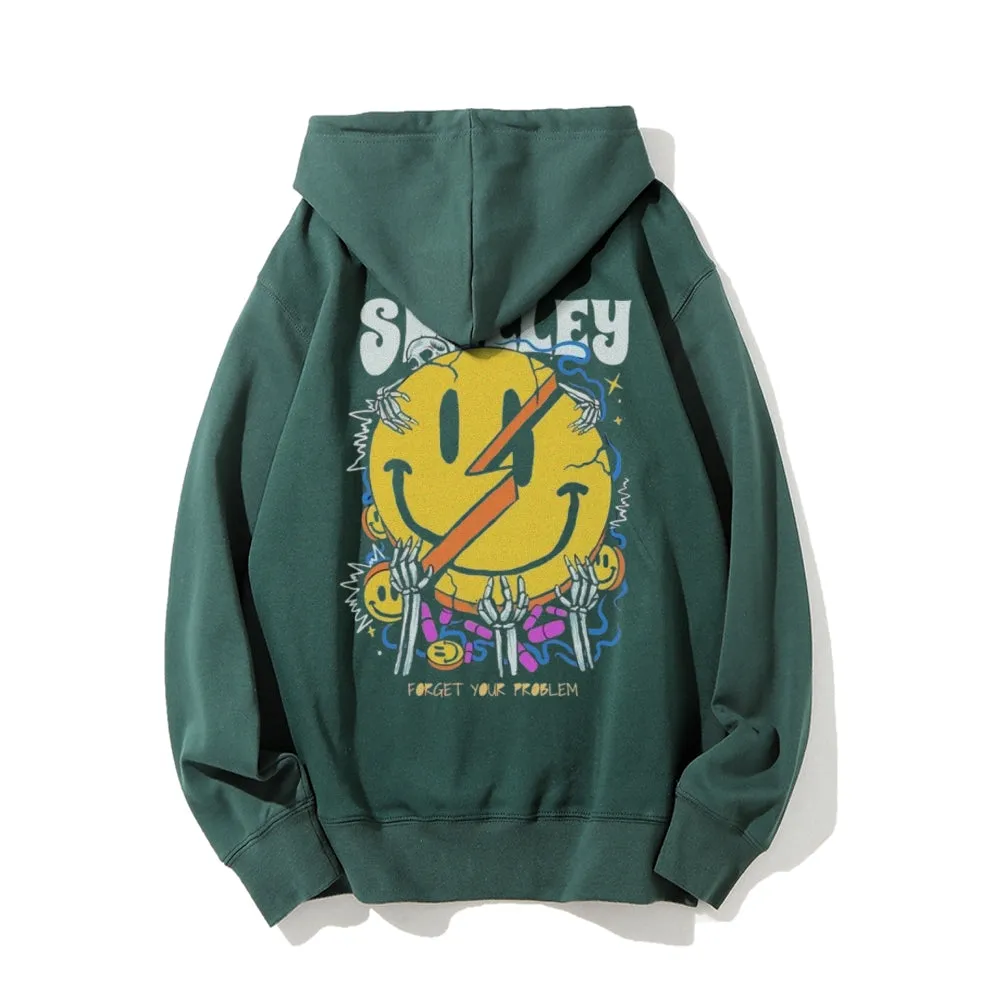 Mens Cute Smiley Graphic Hoodies