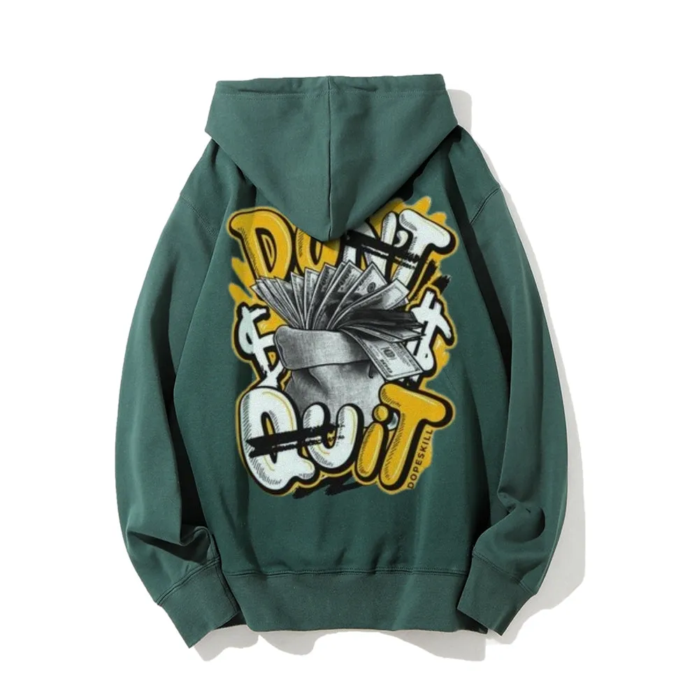 Mens DON'T QUIT MONEY Graphic Hoodies