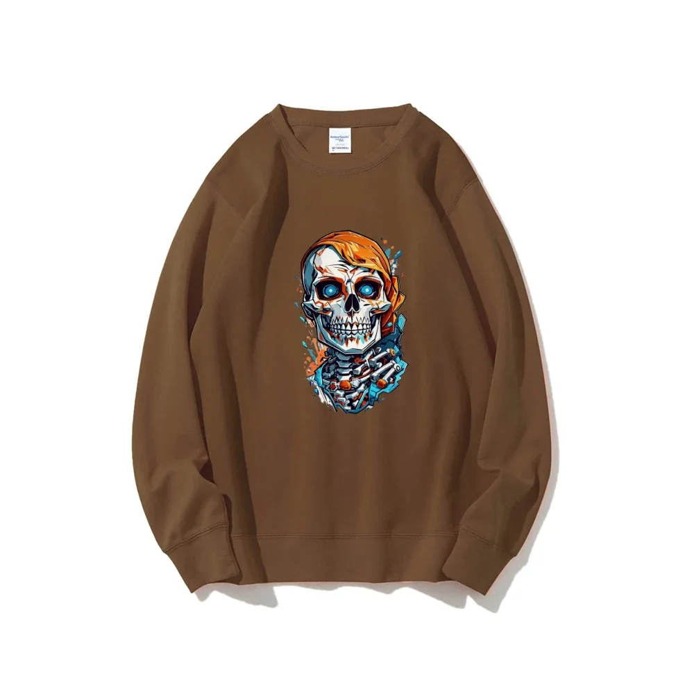 Mens Graffiti Skull Head Graphic Sweatshirts