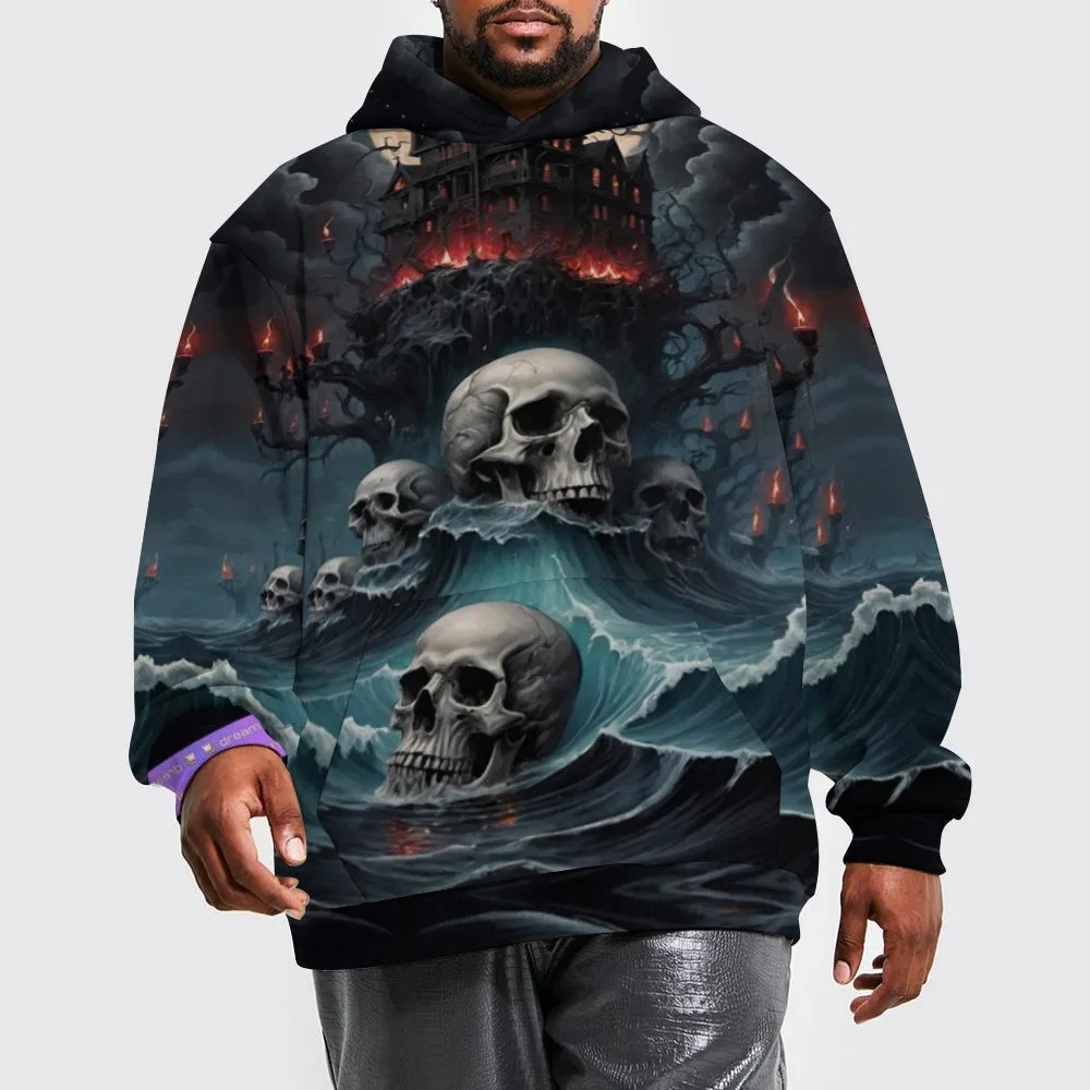 Mens Halloween Horror Skull 3D Print Hoodies