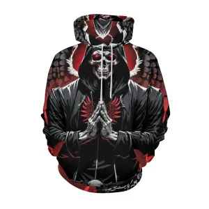 Mens Halloween Pray SKull Print 3D Print Hoodies