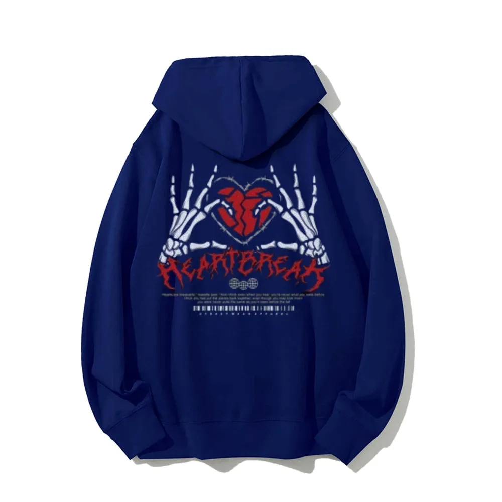 Mens Heartbreak Vintage Graphic Hoodies