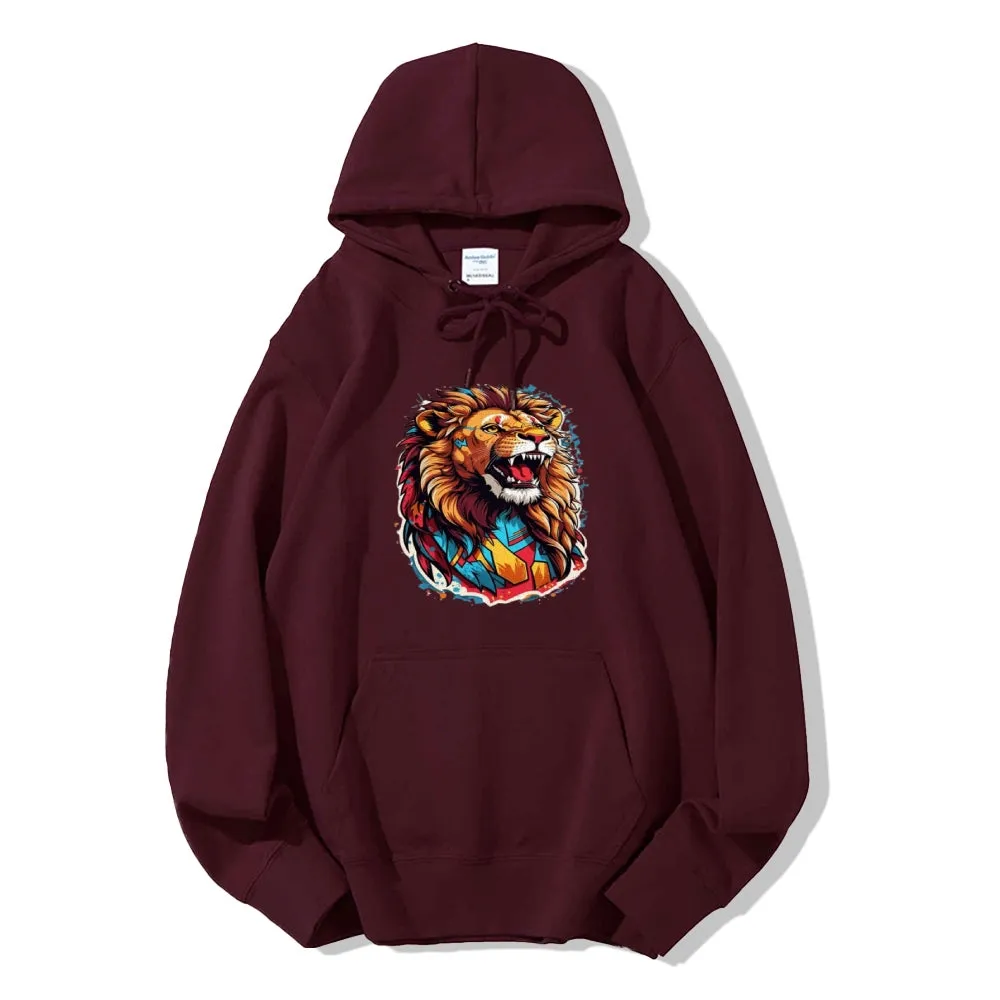 Mens Lion Roar Graphic Hoodies