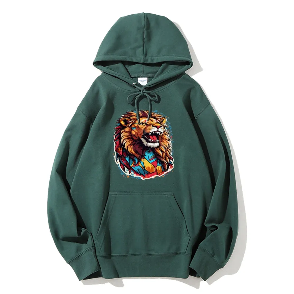 Mens Lion Roar Graphic Hoodies