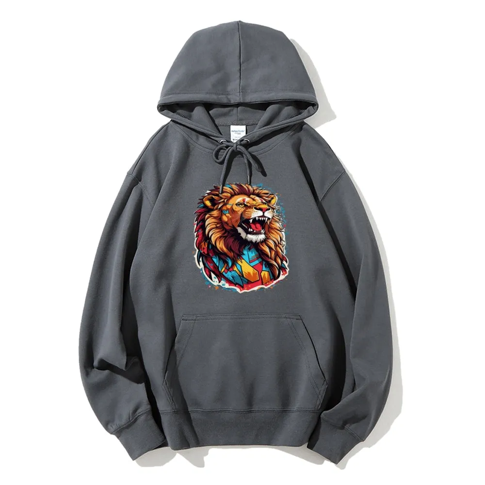 Mens Lion Roar Graphic Hoodies