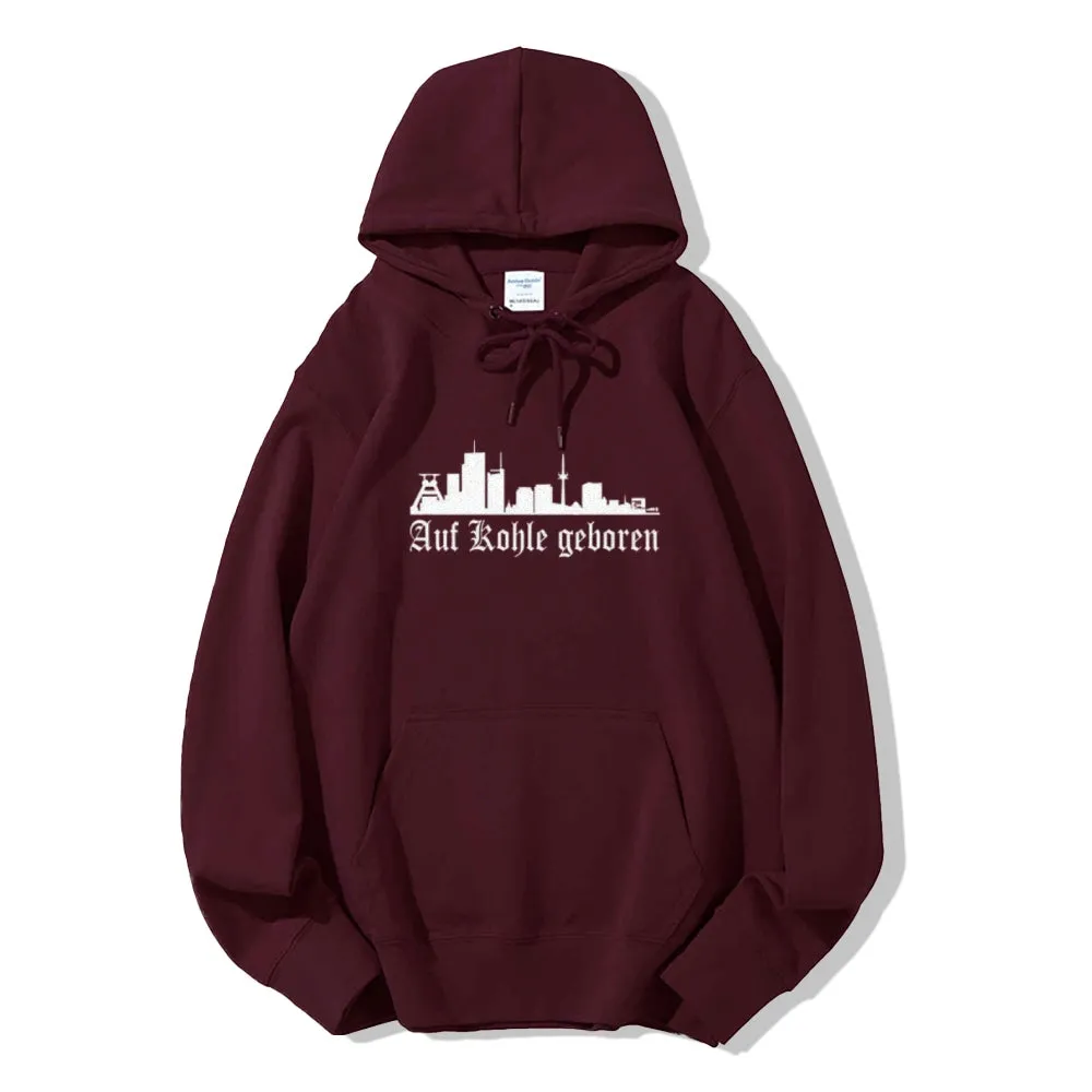 Mens Modern City Graphic Pullover Hoodies