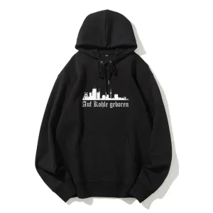 Mens Modern City Graphic Pullover Hoodies