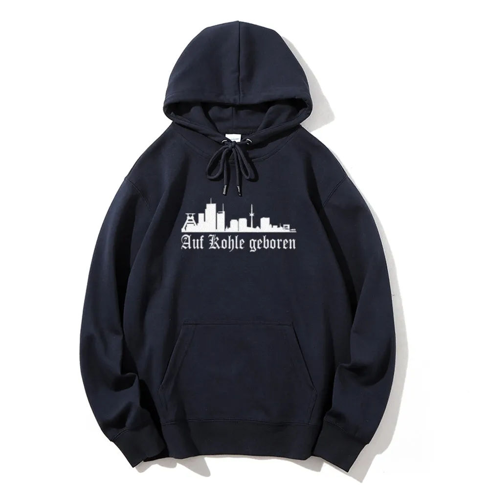 Mens Modern City Graphic Pullover Hoodies