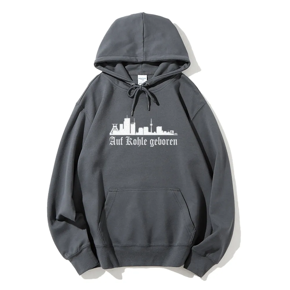 Mens Modern City Graphic Pullover Hoodies