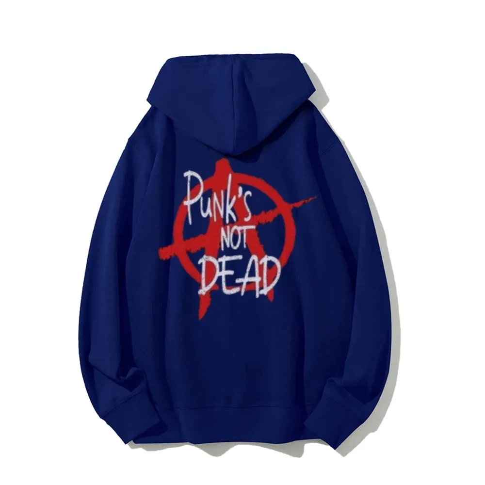 Mens PUNKS NOT DEAD Graphic Hoodies