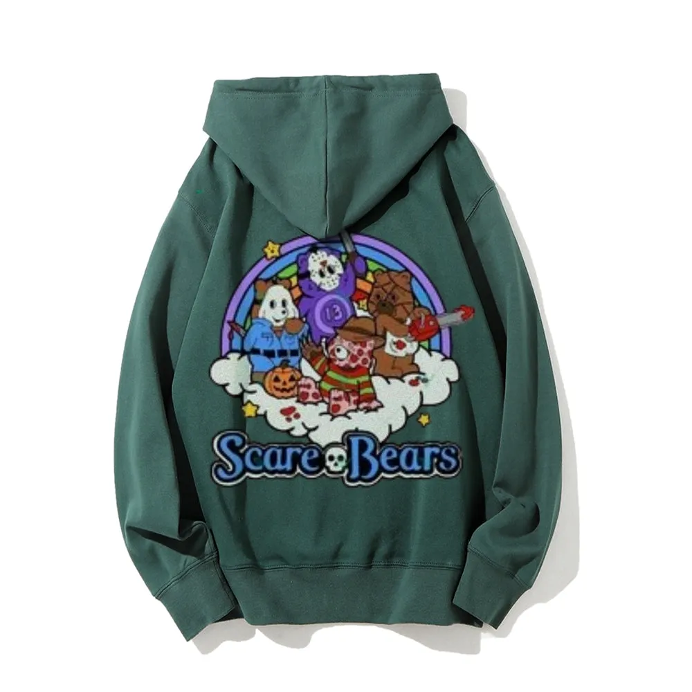 Mens Scare Bear Graphic Hoodies