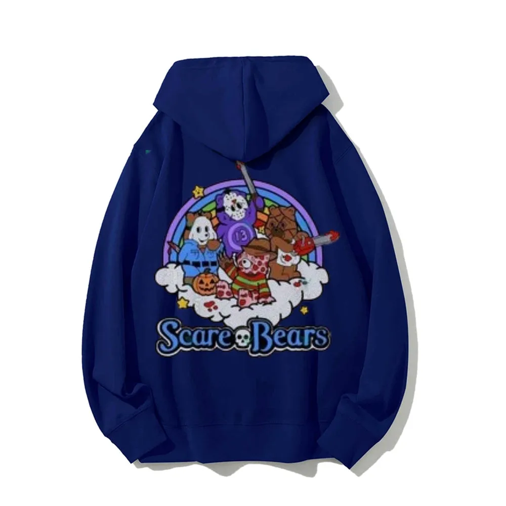 Mens Scare Bear Graphic Hoodies