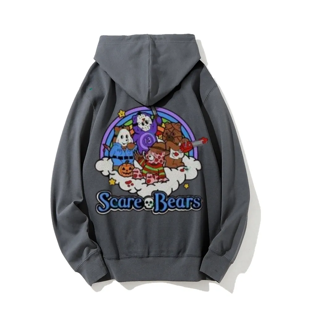 Mens Scare Bear Graphic Hoodies