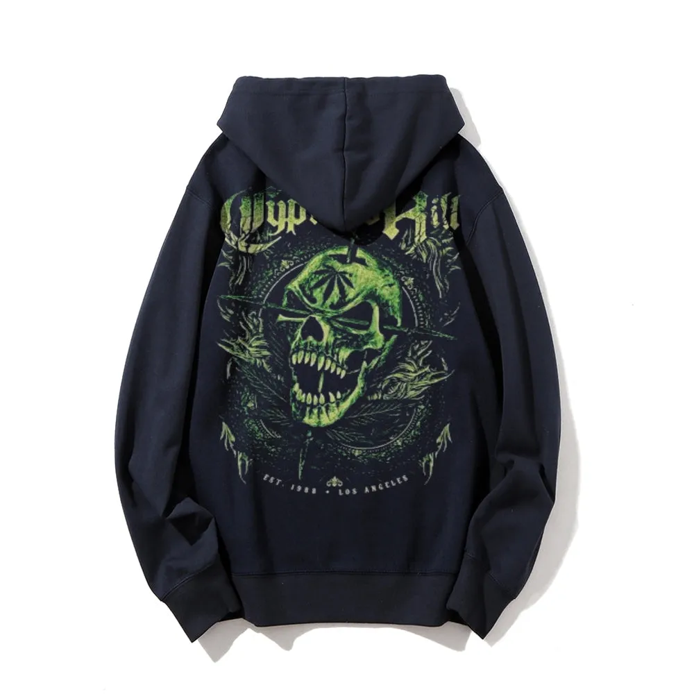 Mens Vintage Gothic Darkness Style Print  Graphic Pullover With Kangaroo Pocket Hoodies