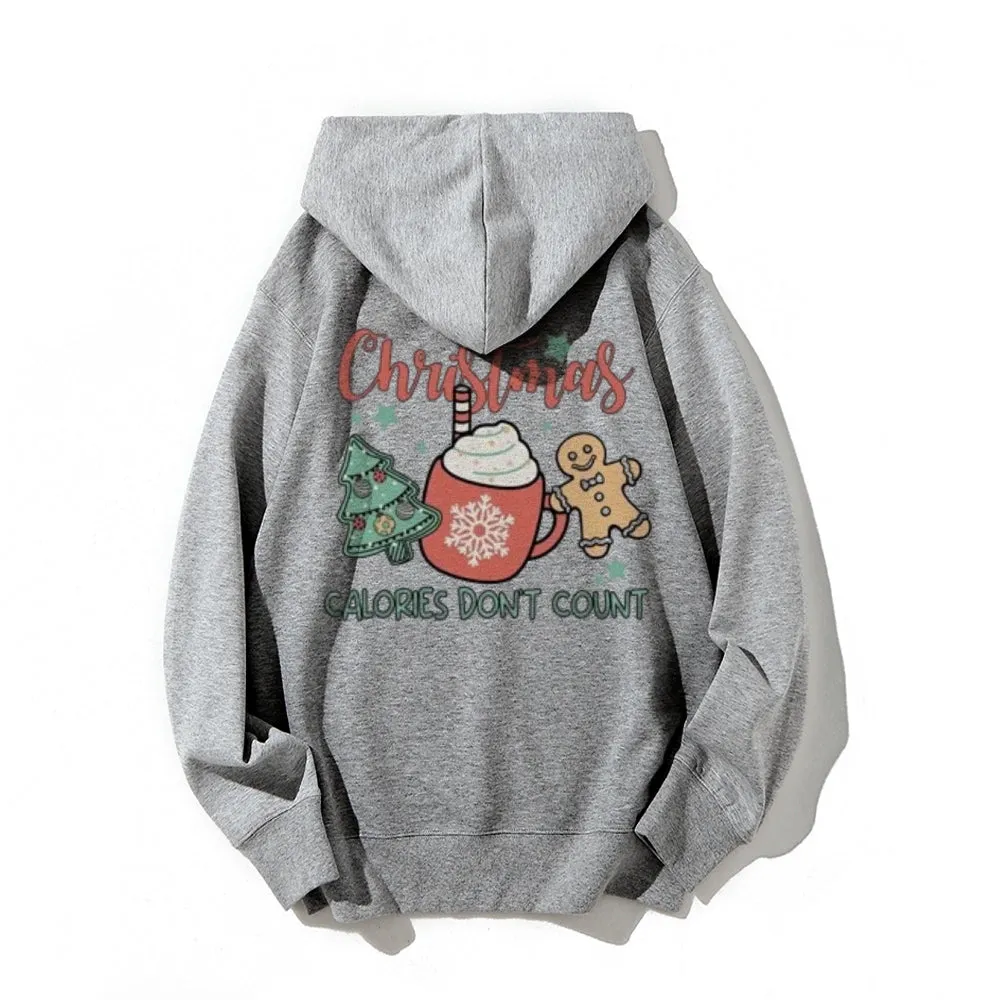 Merry Christmas Party Graphic Pullover With Kangaroo Pocket Hoodies