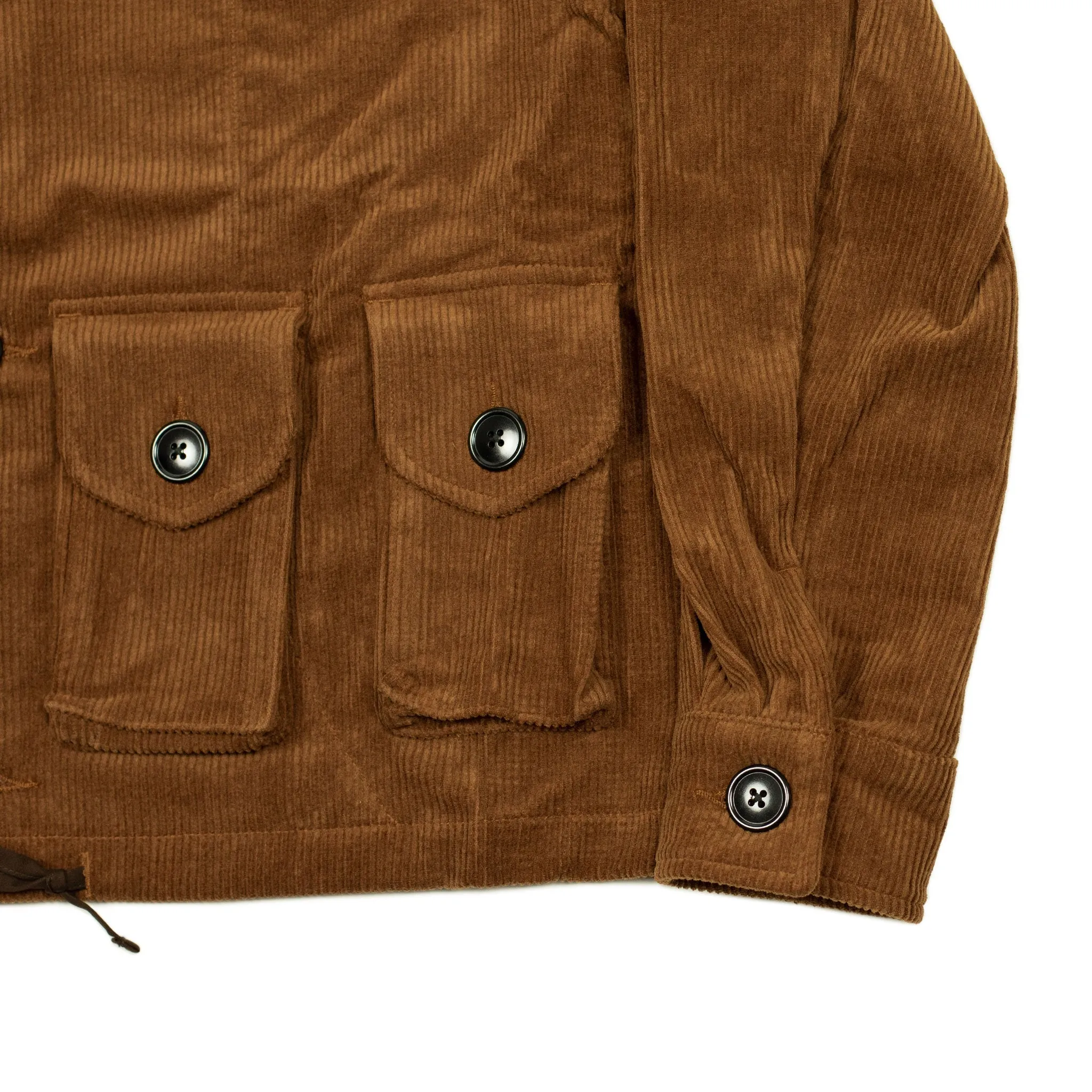 Military Service Jacket in chestnut 8-wale corduroy