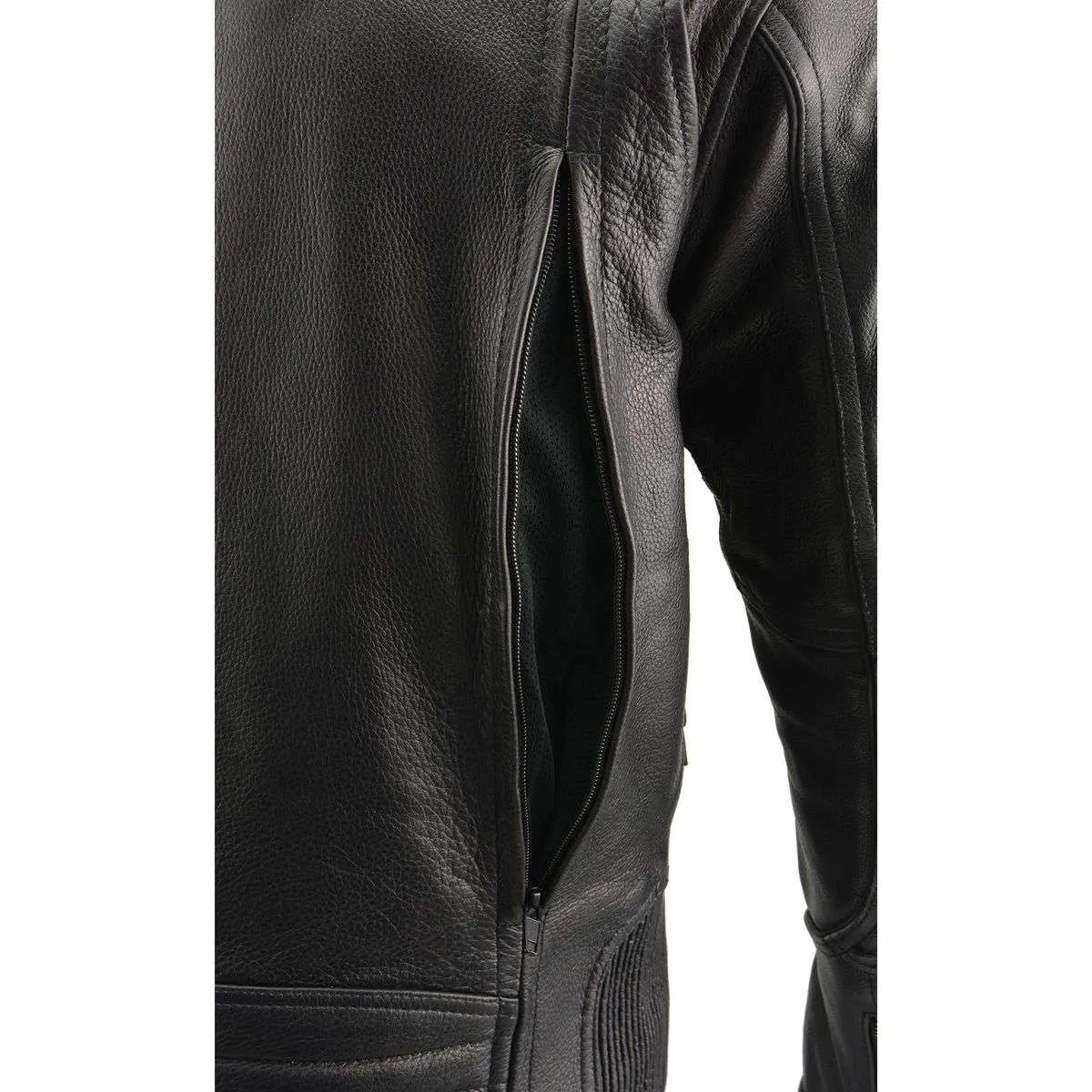 Milwaukee Leather MLM1502 Men's Black 'Cool-Tec' Vented Leather