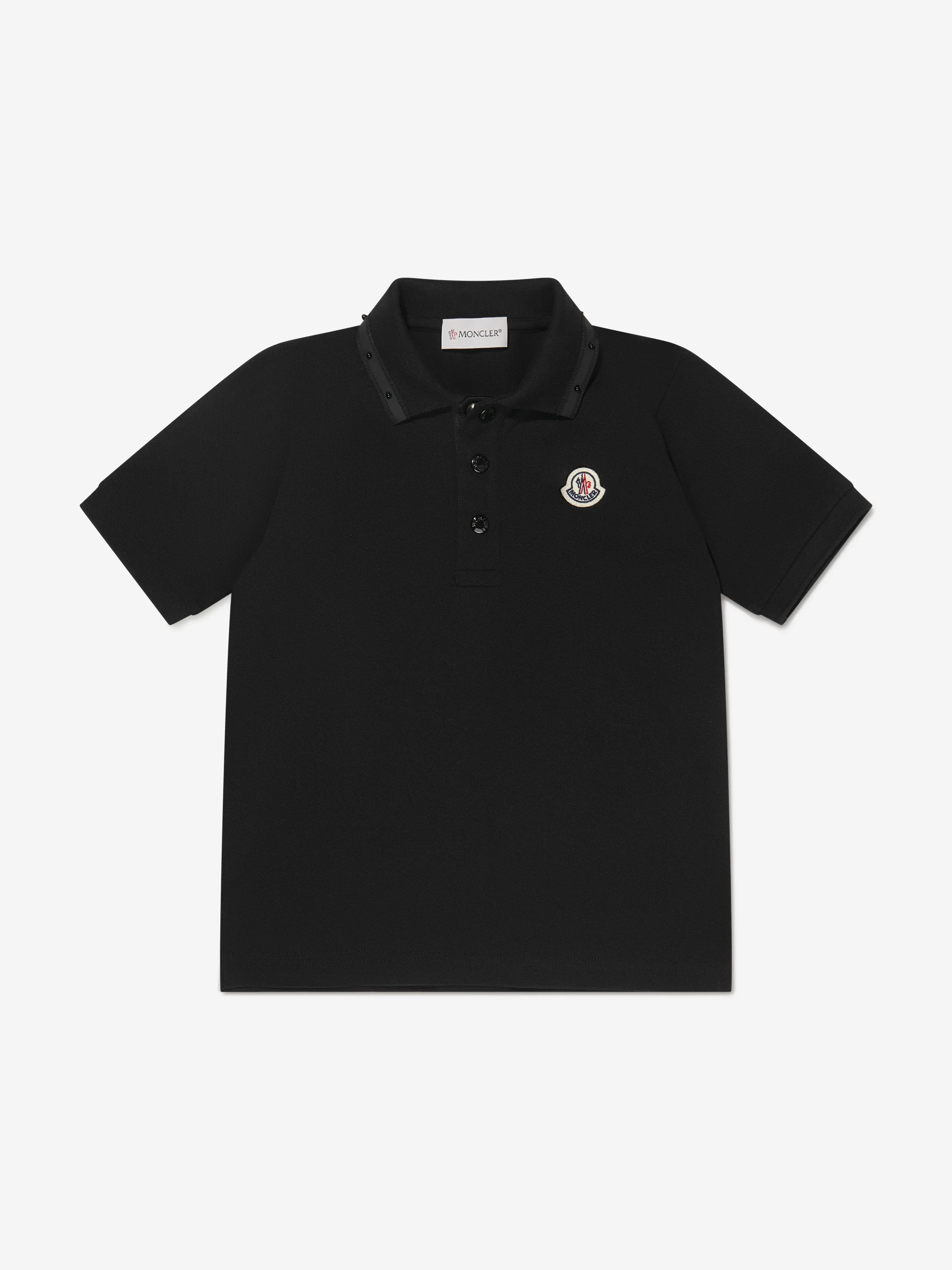 Moncler Enfant Boys Tipped Collar Logo Polo Shirt