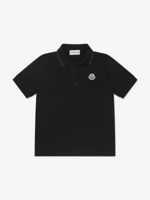 Moncler Enfant Boys Tipped Collar Logo Polo Shirt