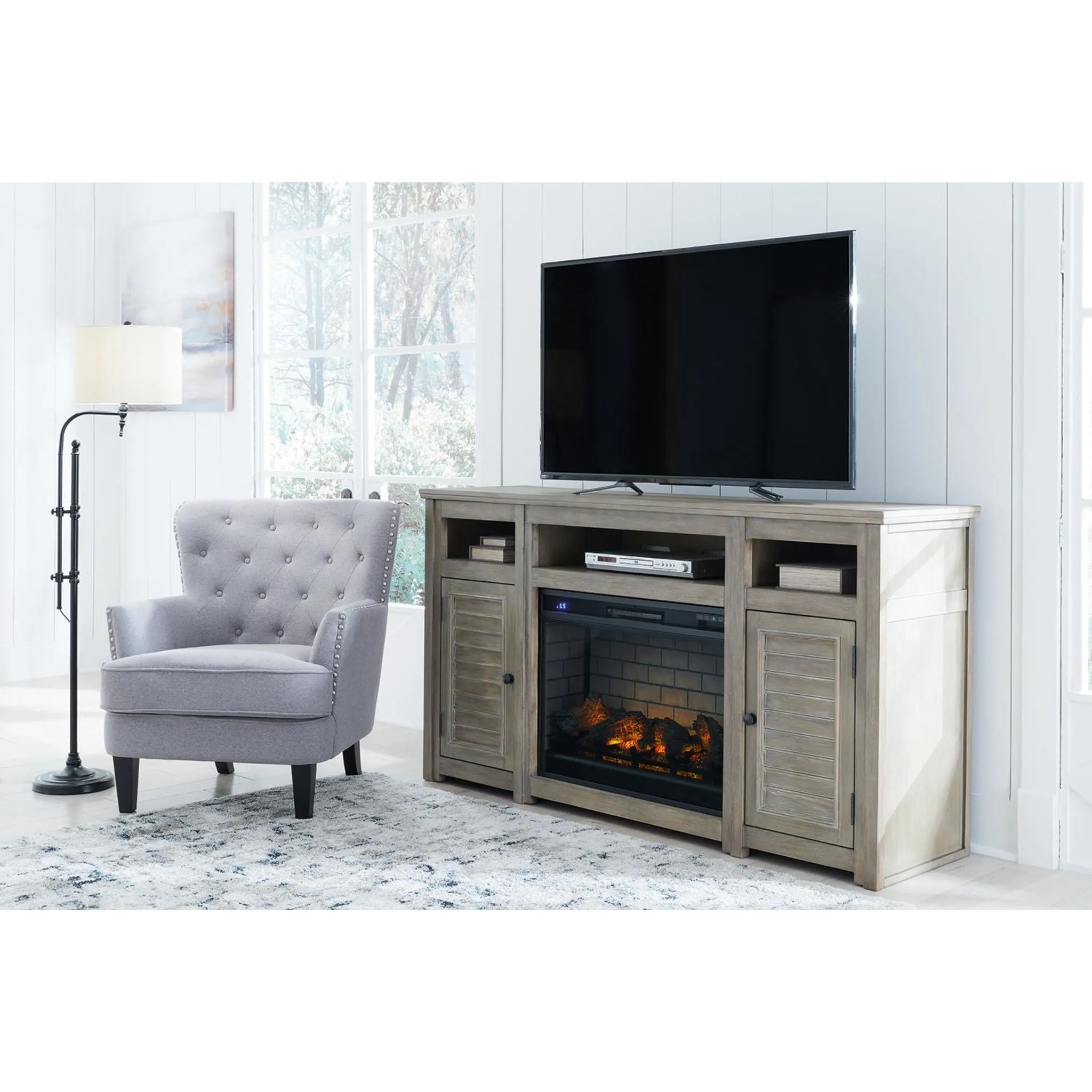 Moreshire TV Stand with Fireplace