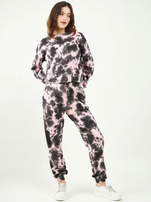 Odour Free Women'S Tie & Dye Sweatshirt Co Ord Set