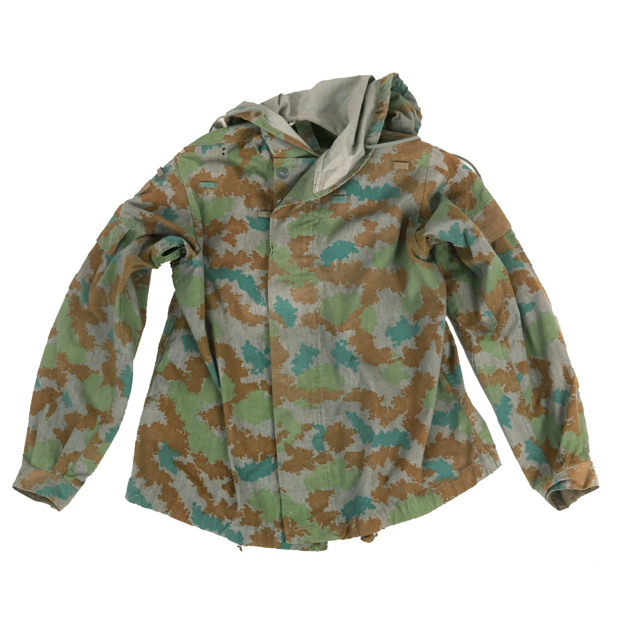 Original Cold War East German Unissued M58 Flachentarn Blumentarn Camouflage Uniform - Smock, and Trousers (Dated 1963)